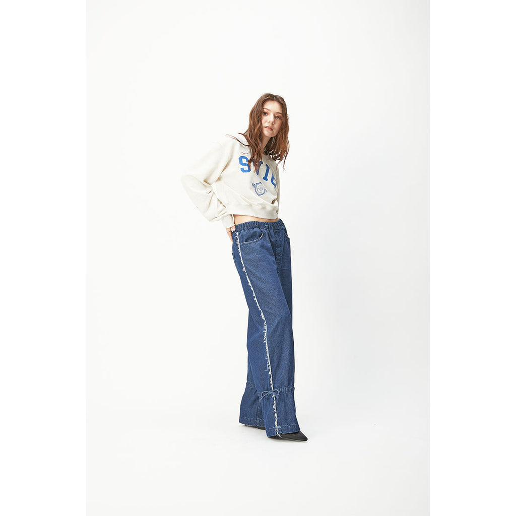 SWANK Side Fringe Drawstring Denim – GCRESTORE