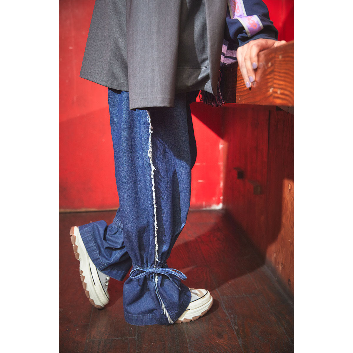 SWANK Side Fringe Drawstring Denim – GCRESTORE ジークレストア