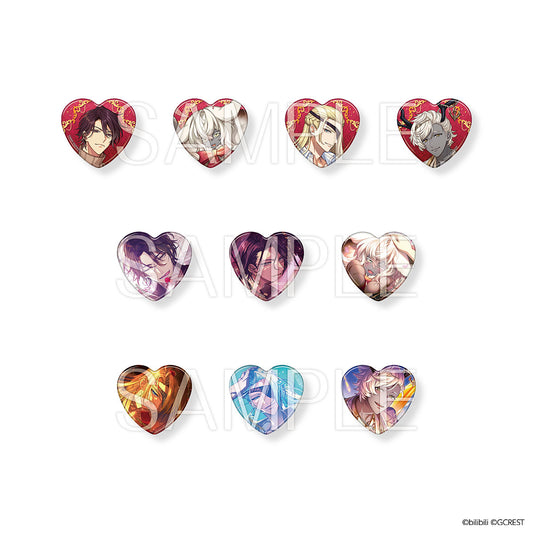 Dream Meister and the Recollected Black FairySweet Fes Heart -shaped can badge (blind)