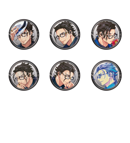 Paradox Live Artist can badge Naoakira Saimon Ver.A (blinds)